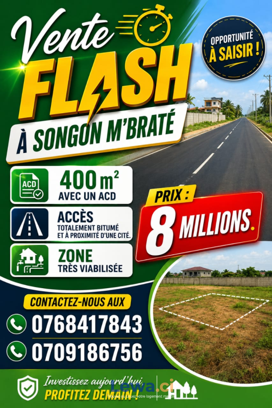 400 m² a Songon M'braté bien placé