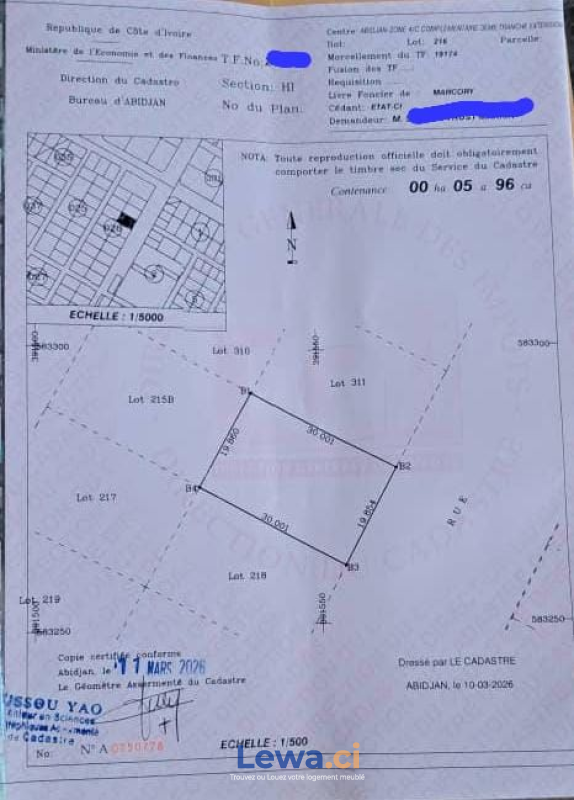 TERRAIN EN VENTE